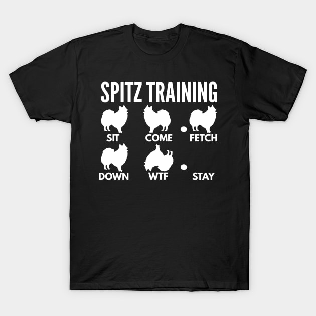 Spitz Training Japanese Spitz Tricks T-Shirt by DoggyStyles